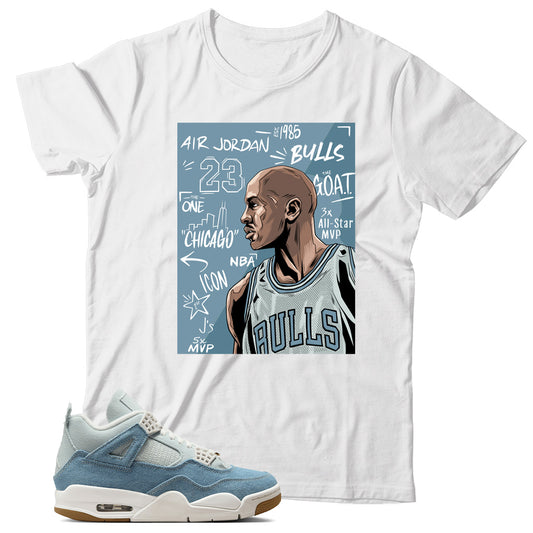 Jordan 4 Denim Worn Blue Shirt