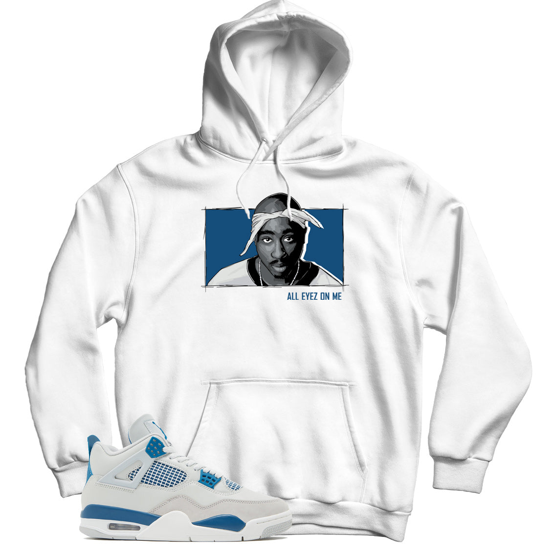 Jordan 4 Military Blue hoodie