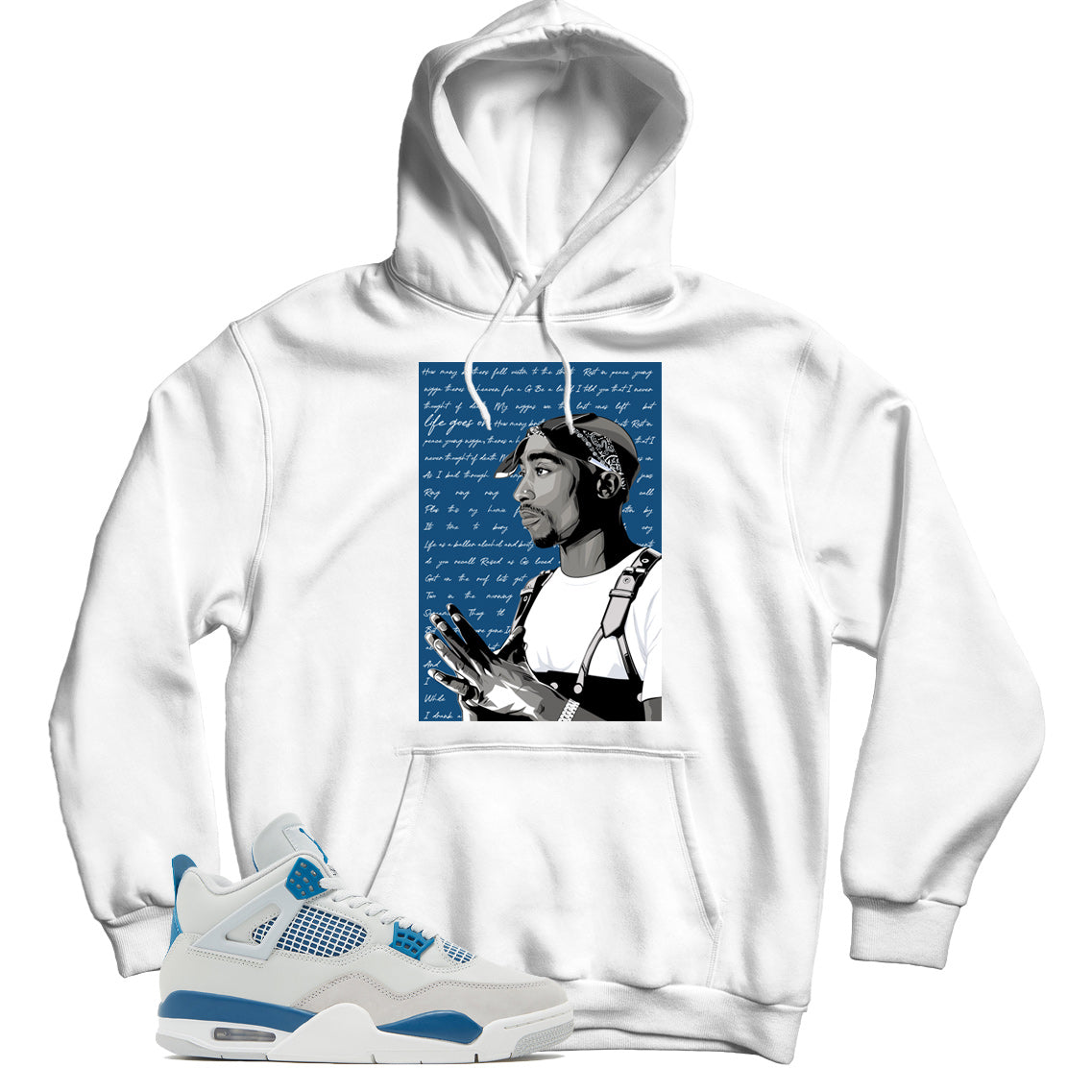 Jordan 4 Military Blue hoodie