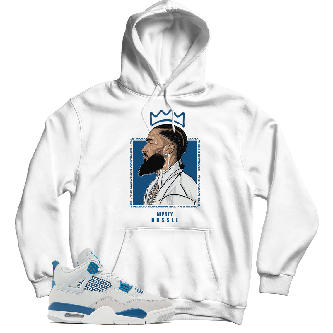 Jordan 4 Industrial Blue hoodie