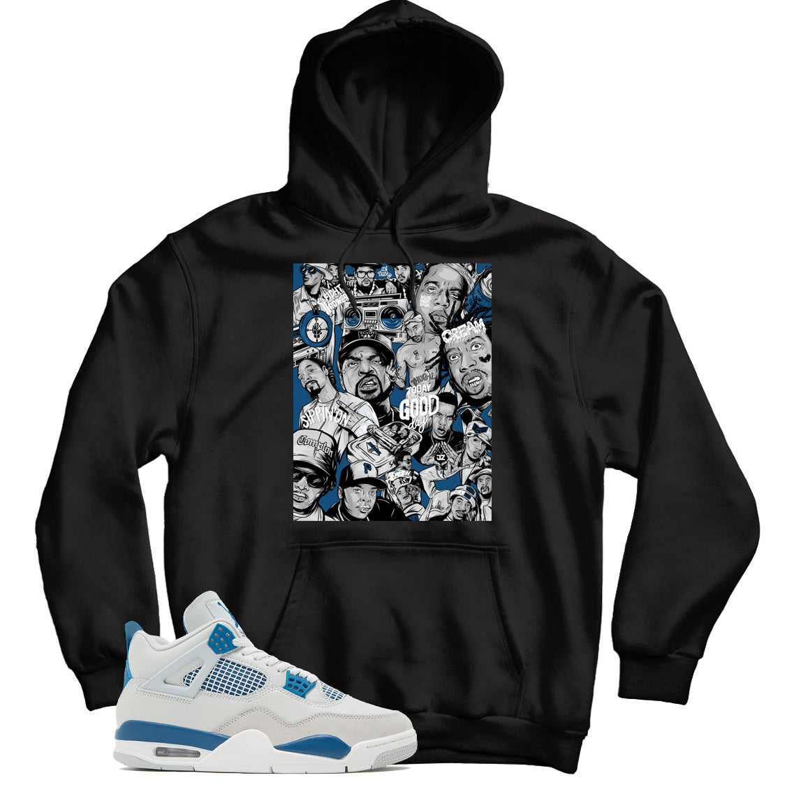 Jordan 4 Military Blue hoodie