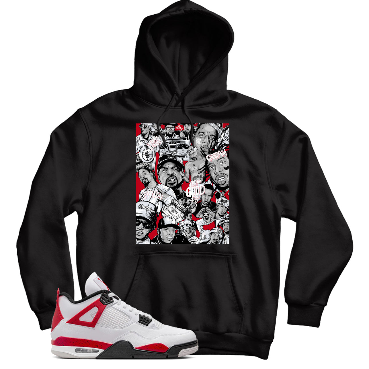 Jordan 4 Red Cement hoodie