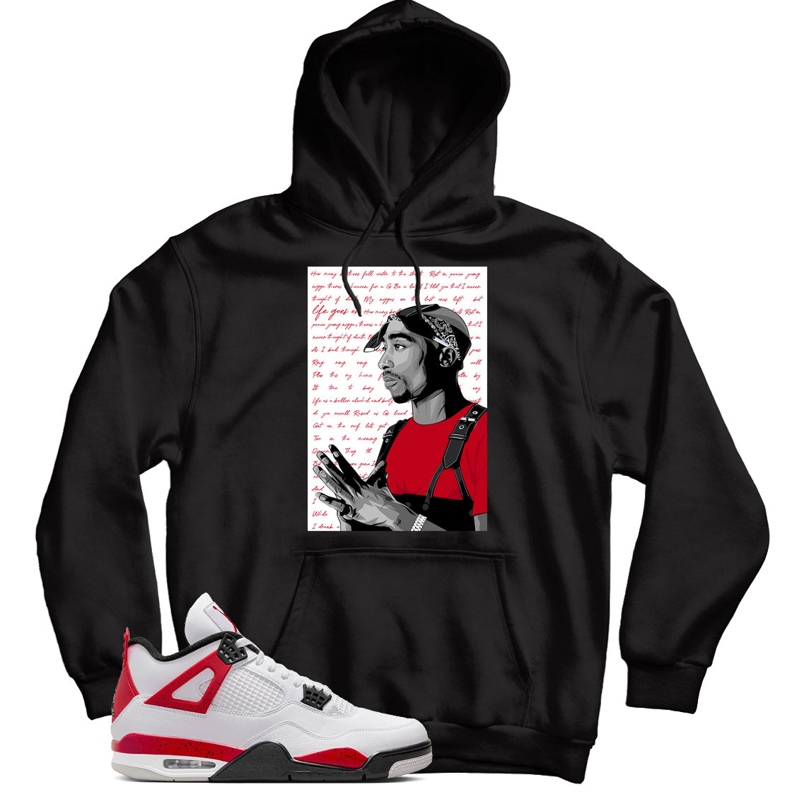 Jordan 4 Red Cement hoodie