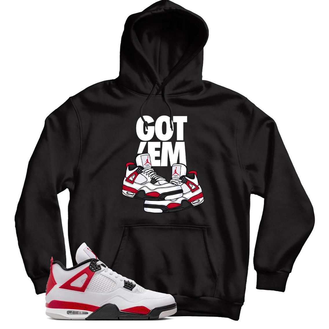 Jordan 4 Red Cement hoodie