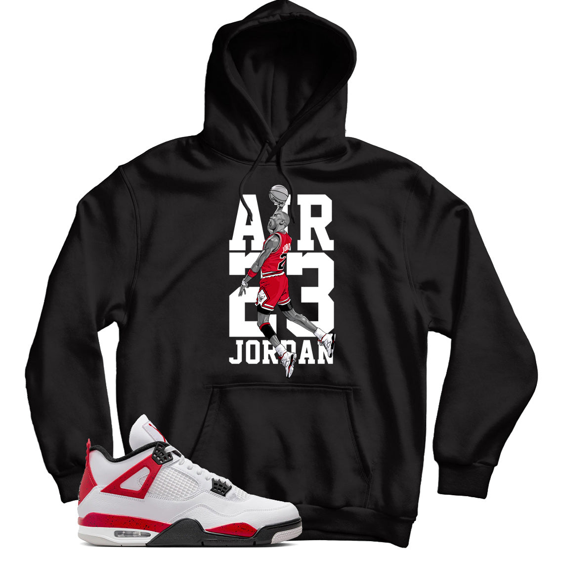 Jordan 4 Red Cement hoodie