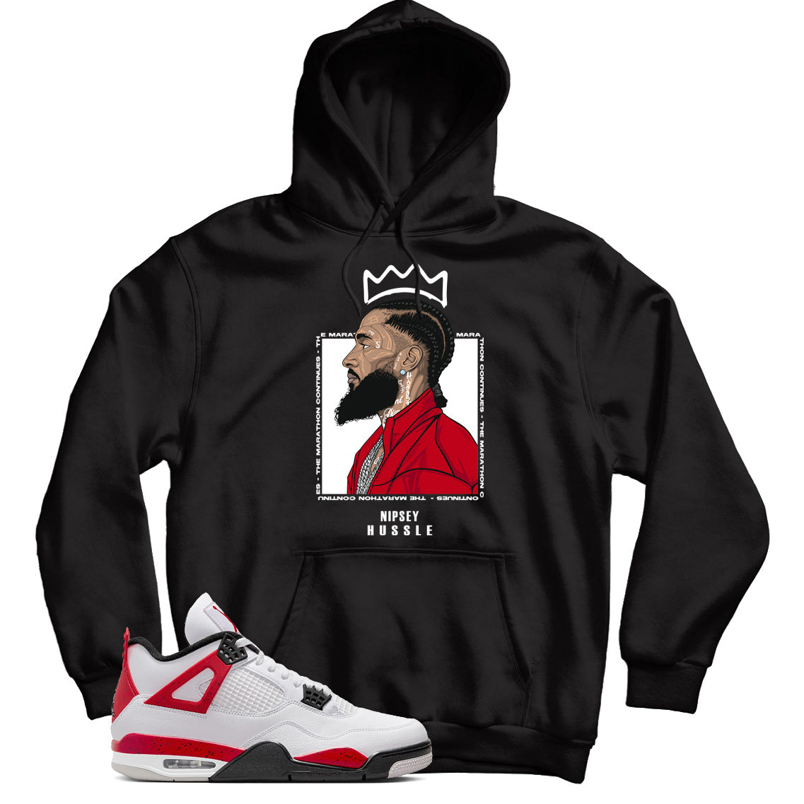 Jordan 4 Red Cement hoodie