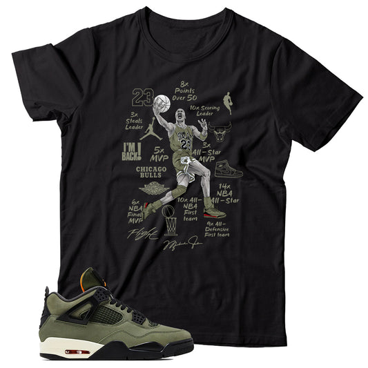 Shirt Match Jordan 4 Undefeated