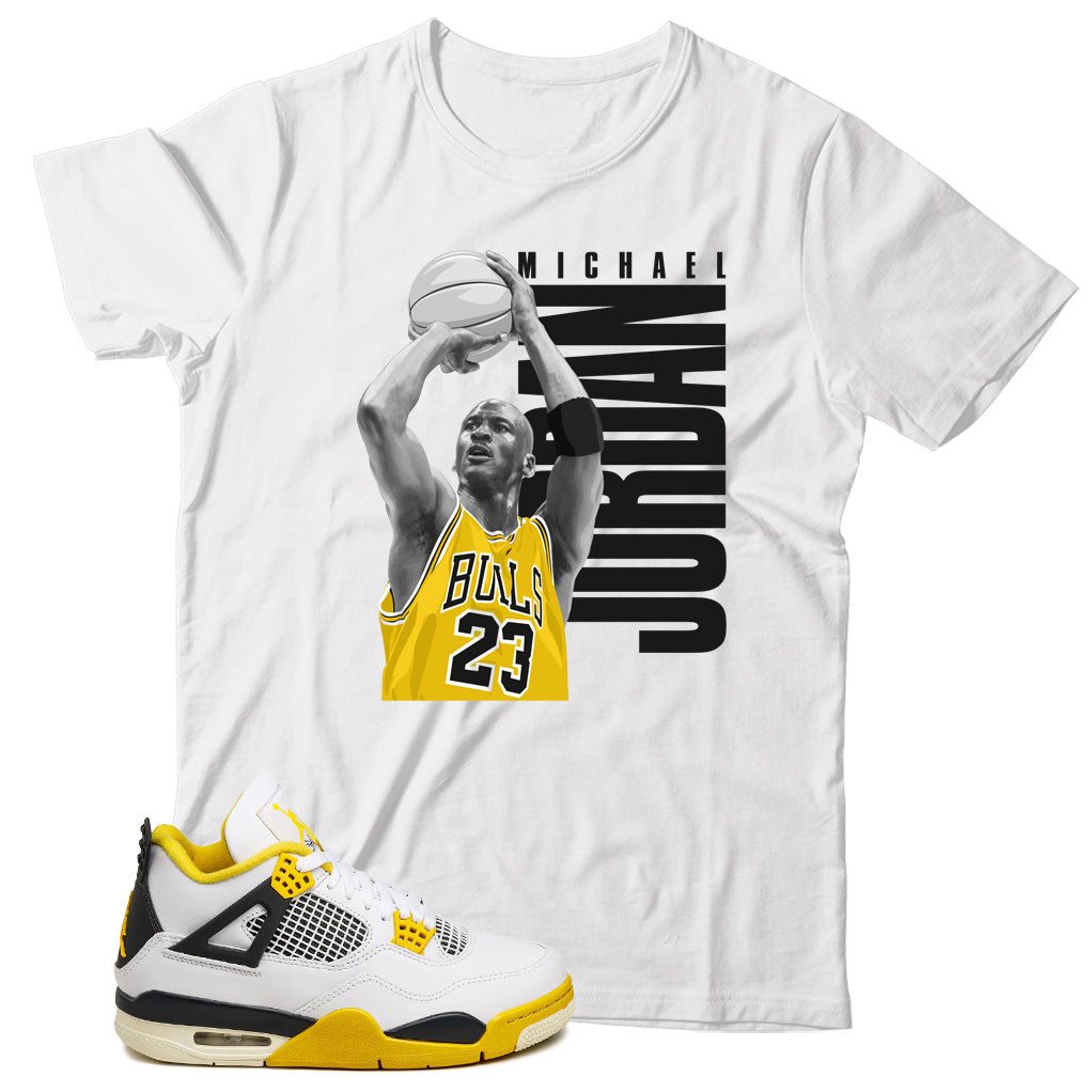 Jordan 4 Vivid Sulfur shirt