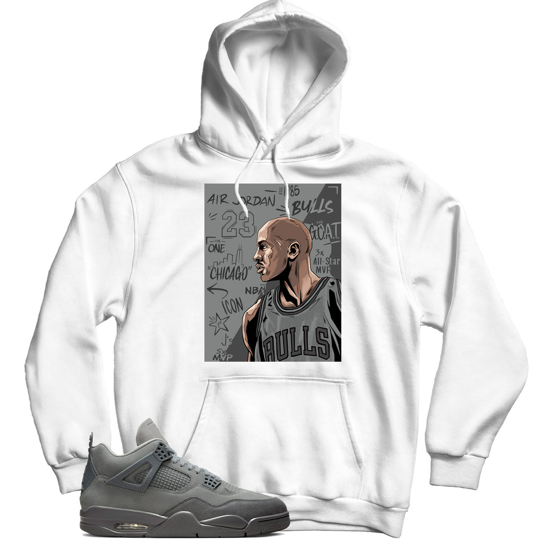 Jordan 4 Wet Cement hoodie