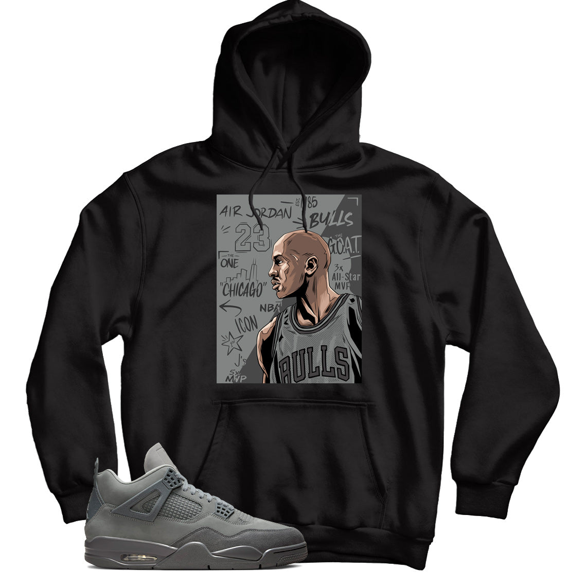 Jordan 4 Wet Cement hoodie