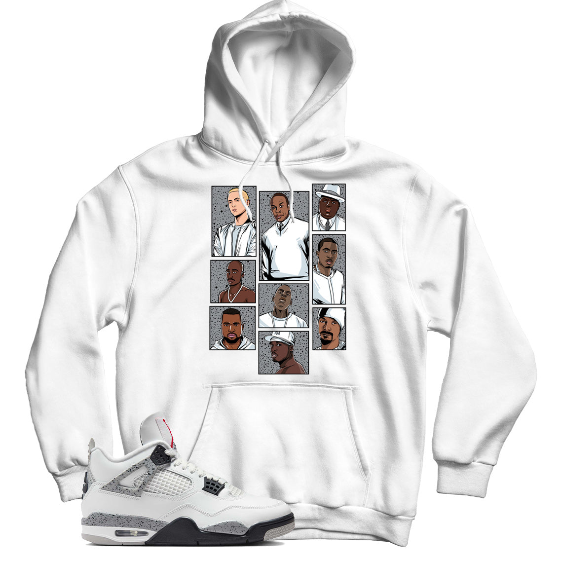 Jordan 4 White Cement hoodie