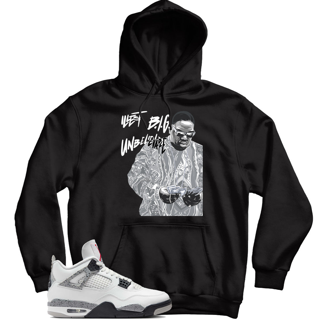 Hoodie Match Jordan 4 White Cement