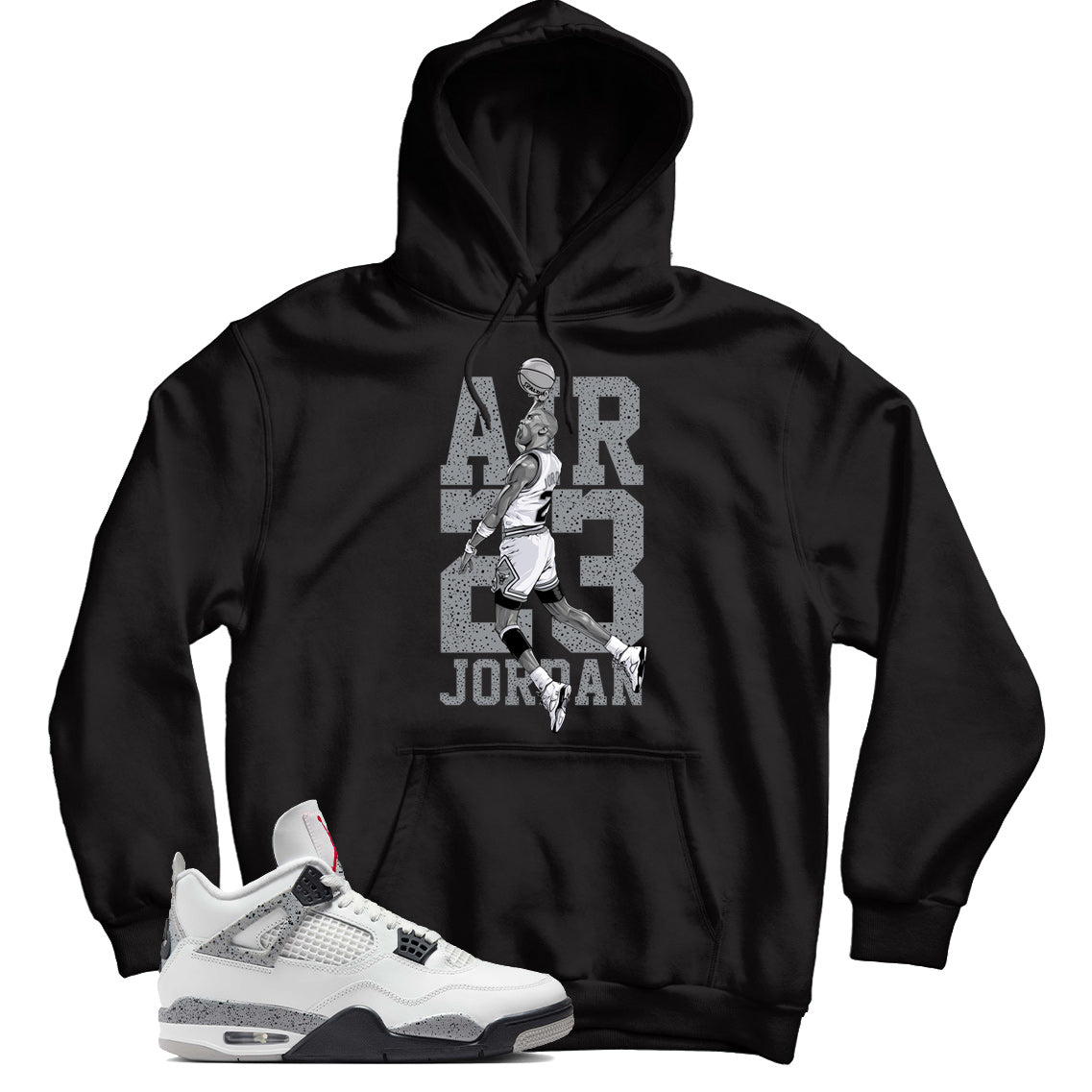 Jordan 4 White Cement hoodie