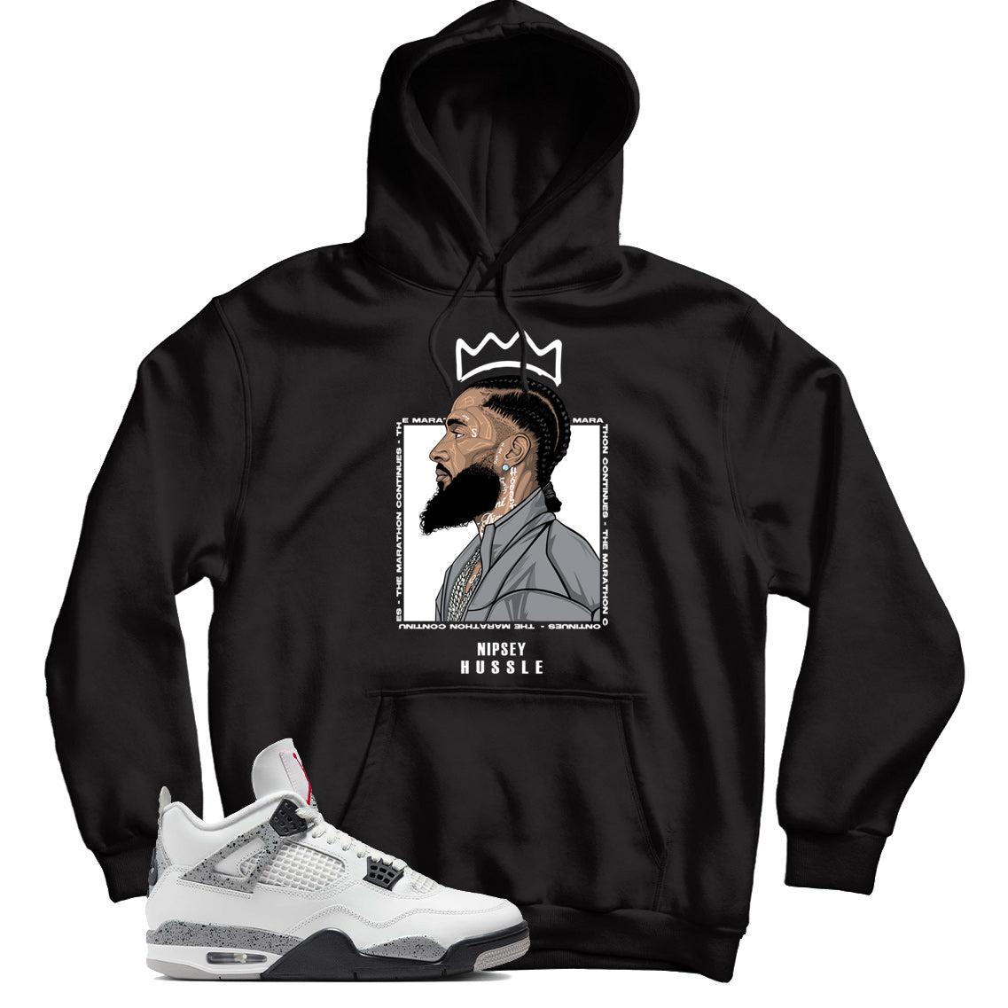 Jordan 4 White Cement hoodie