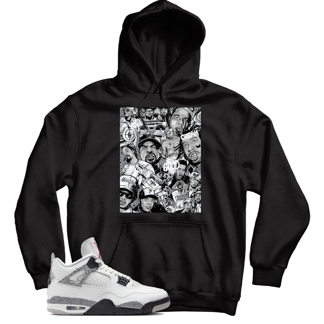 Jordan 4 White Cement hoodie