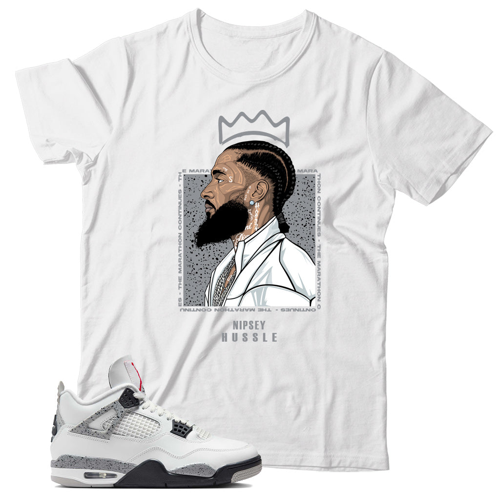Jordan 4 White Cement shirt