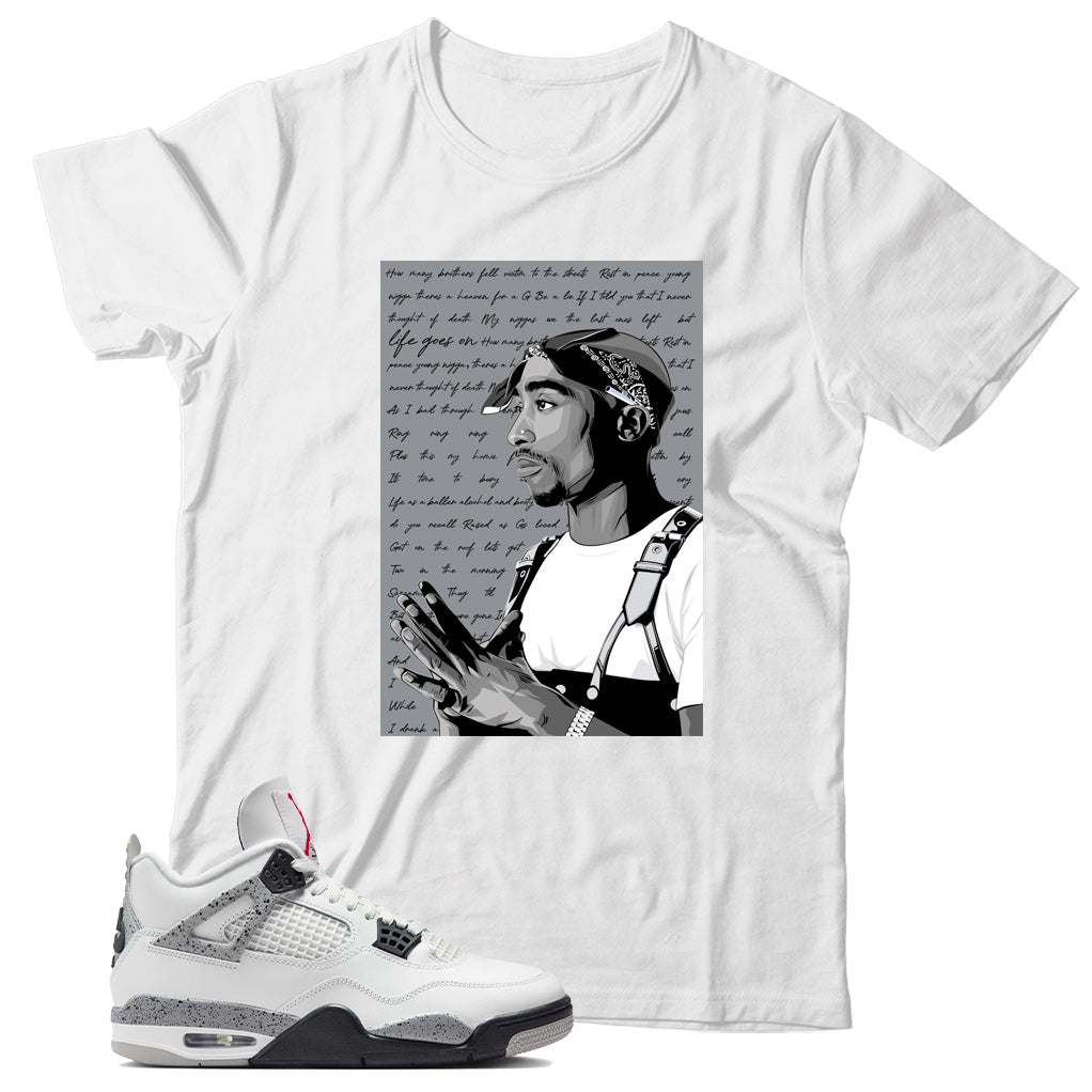 shirt match Jordan 4 White Cement