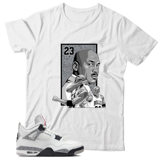 Jordan 4 White Cement shirt