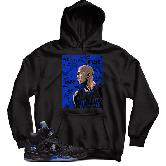 Hoodie Match Jordan 5 Awake NY Black