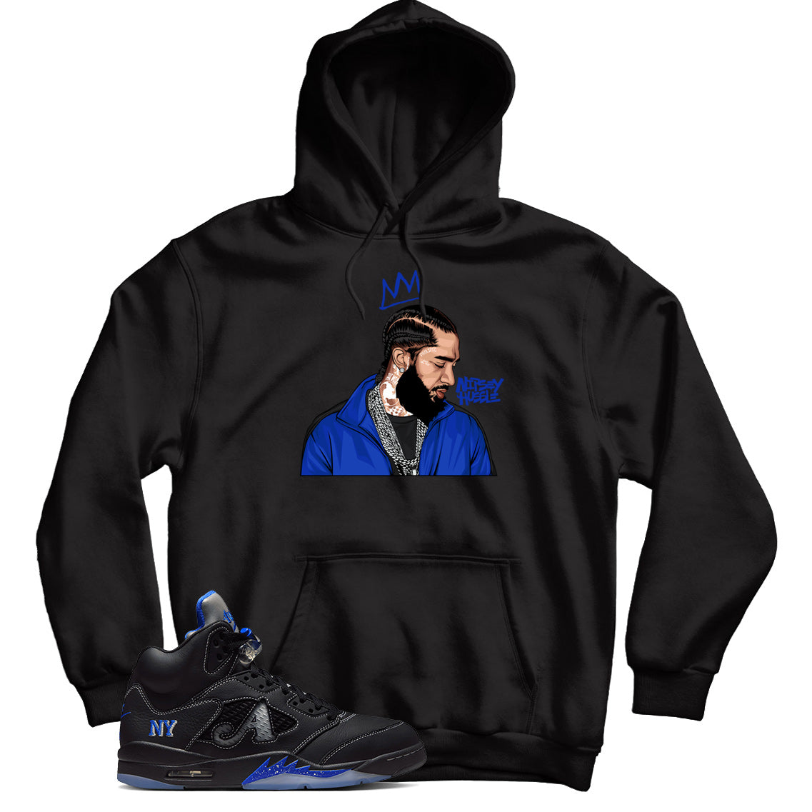 Jordan 5 Awake NY Black hoodie