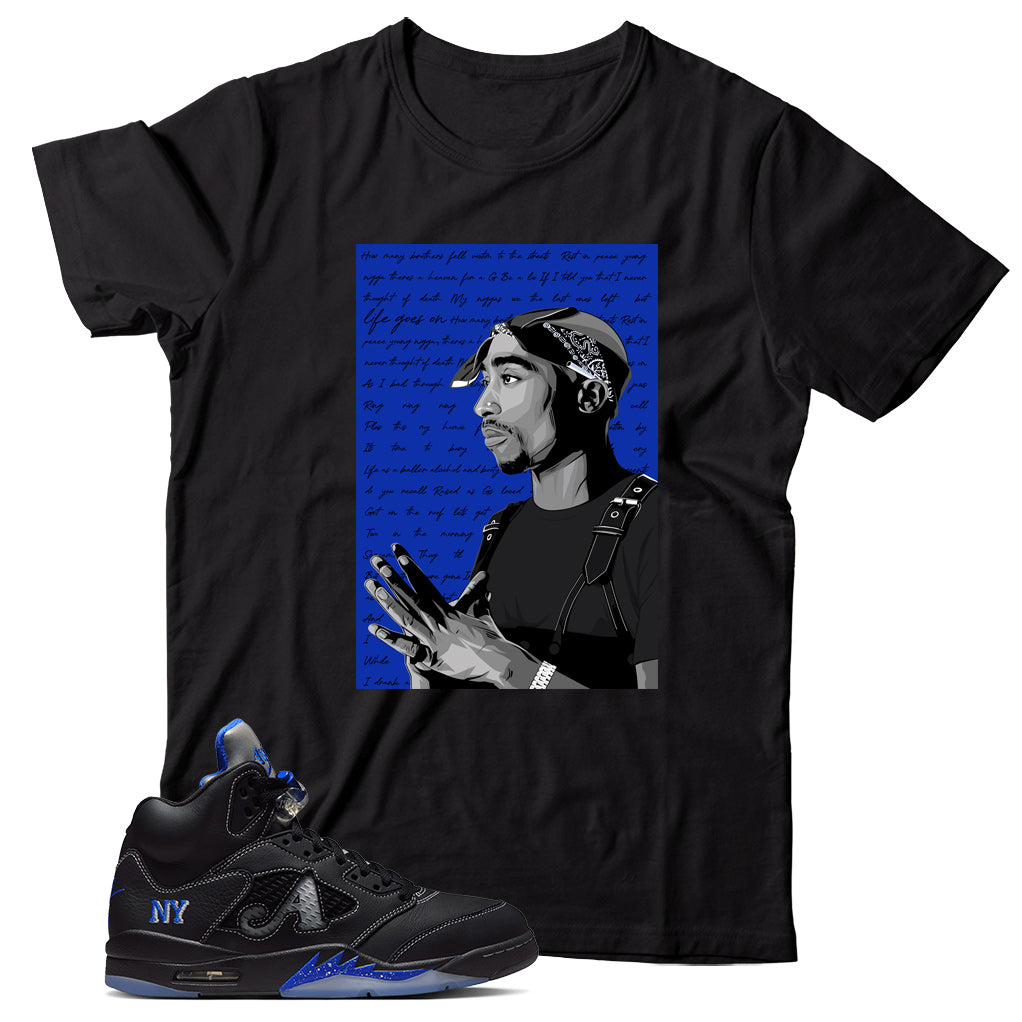 Jordan 5 Awake NY Black shirt