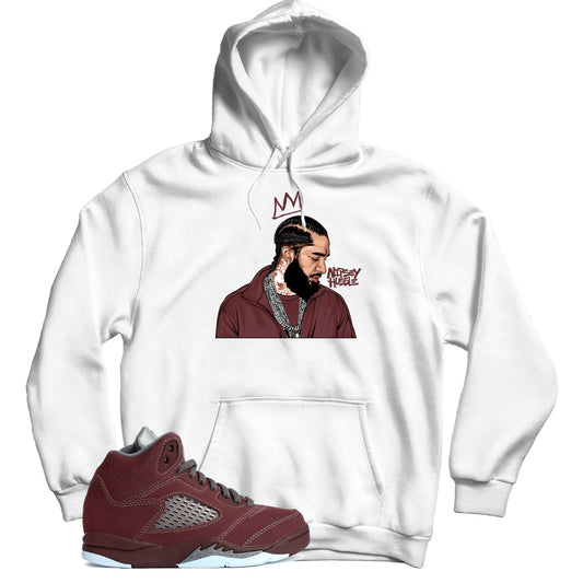 Jordan 5 Burgundy hoodie