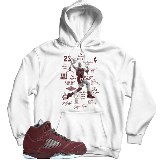 Jordan 5 Burgundy hoodie