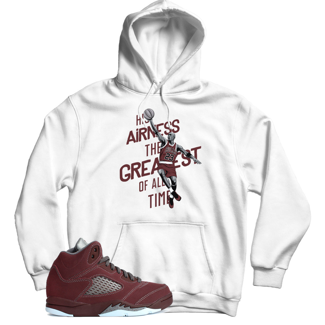 Jordan 5 Burgundy hoodie