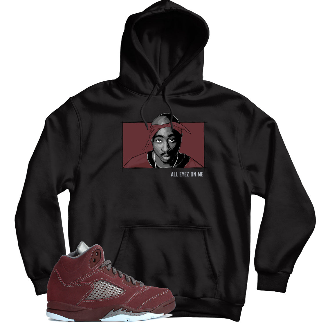 Hoodie Match Jordan 5 Burgundy