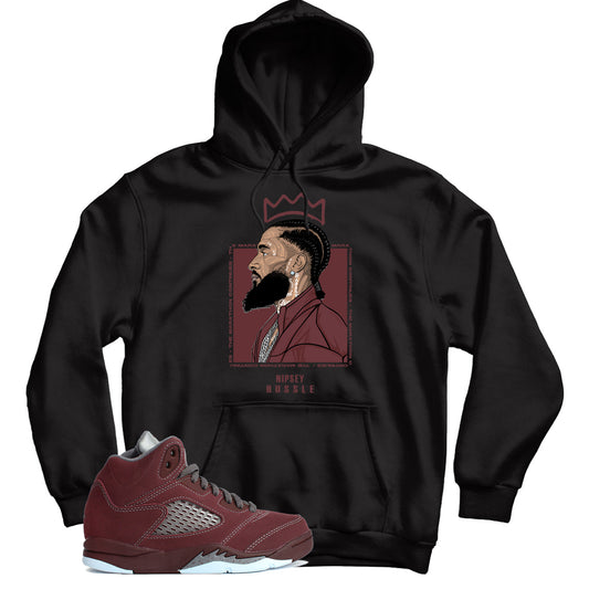 Jordan 5 Burgundy hoodie