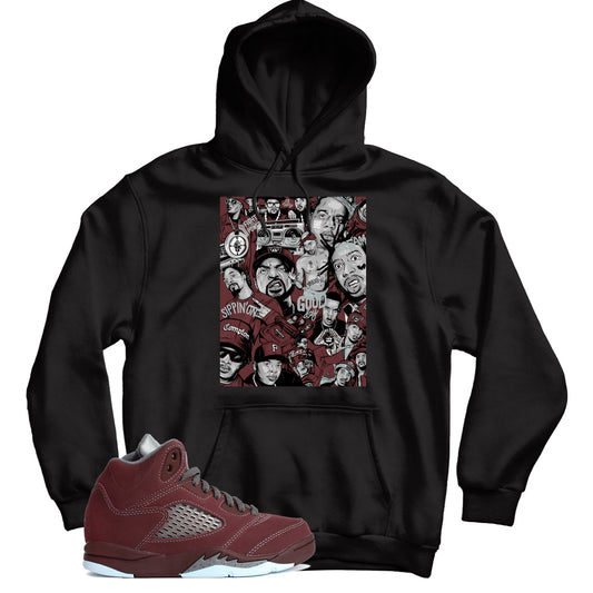 Jordan 5 Burgundy hoodie