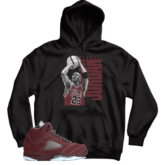 Jordan 5 Burgundy hoodie