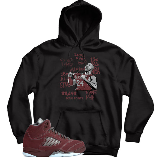 Jordan 5 Burgundy hoodie