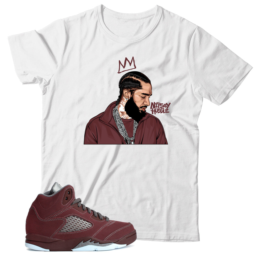 Jordan 5 Burgundy shirt