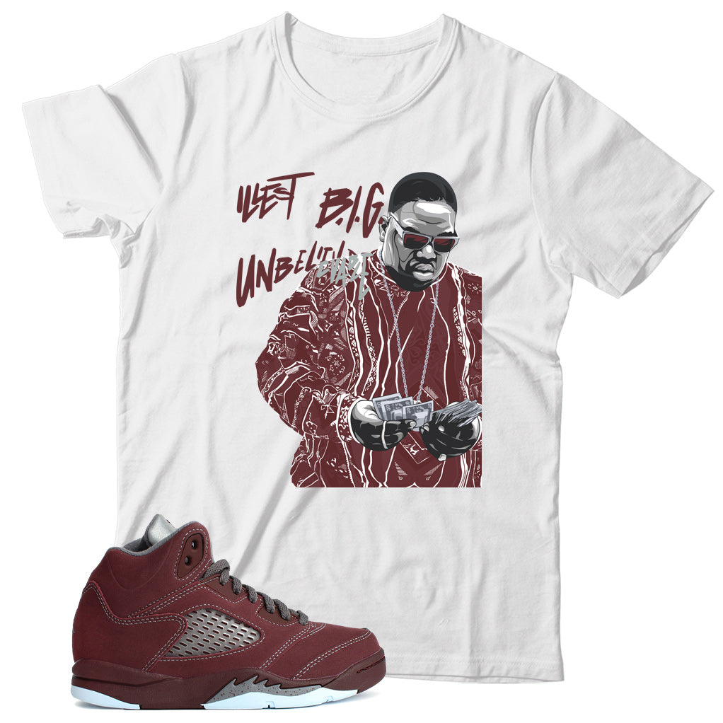 Jordan 5 Burgundy shirt