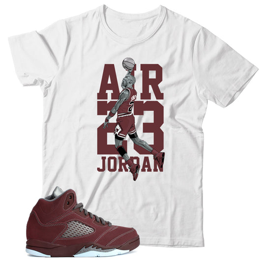 Jordan 5 Burgundy shirt
