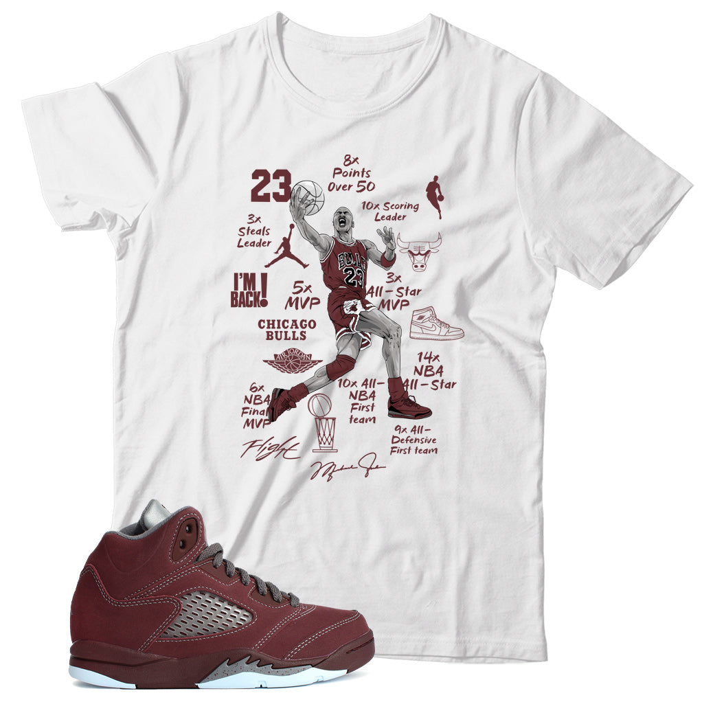 Jordan 5 Burgundy shirt