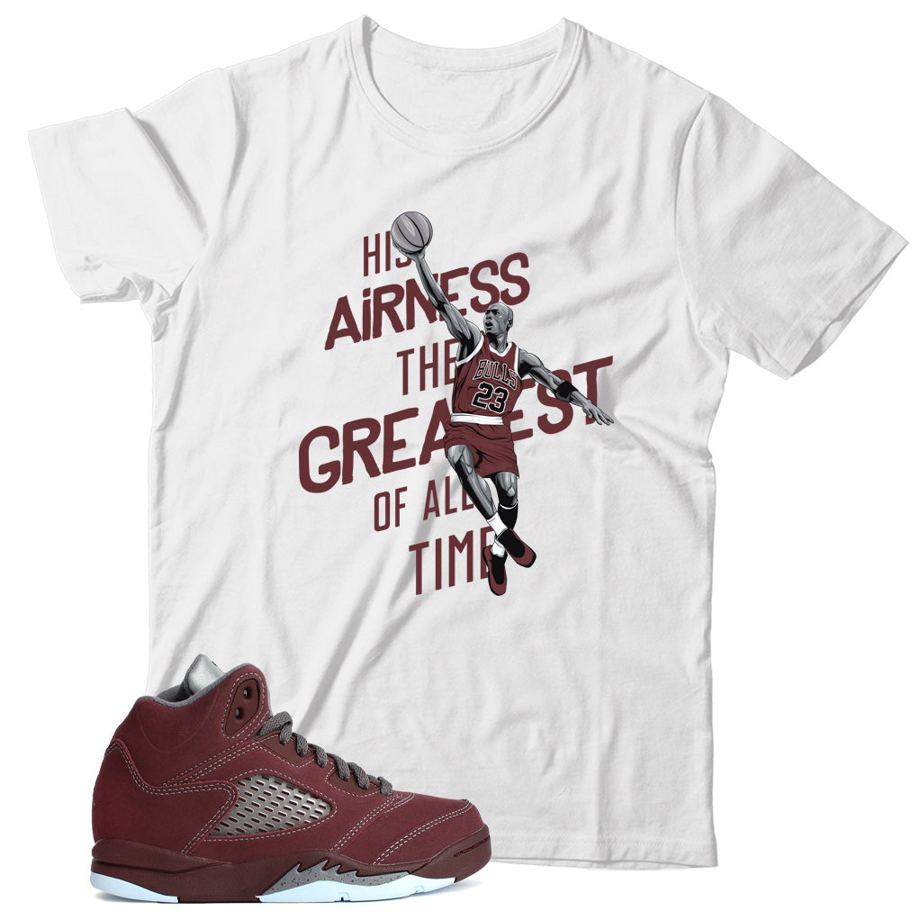 Jordan 5 Burgundy shirt