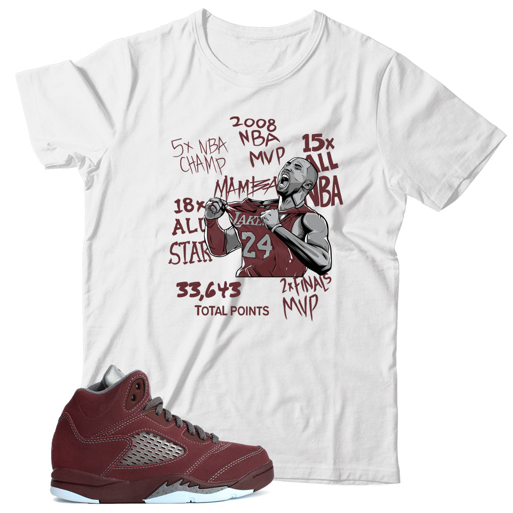 Jordan 5 Burgundy shirt