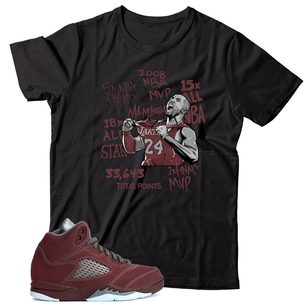 Jordan 5 Burgundy shirt