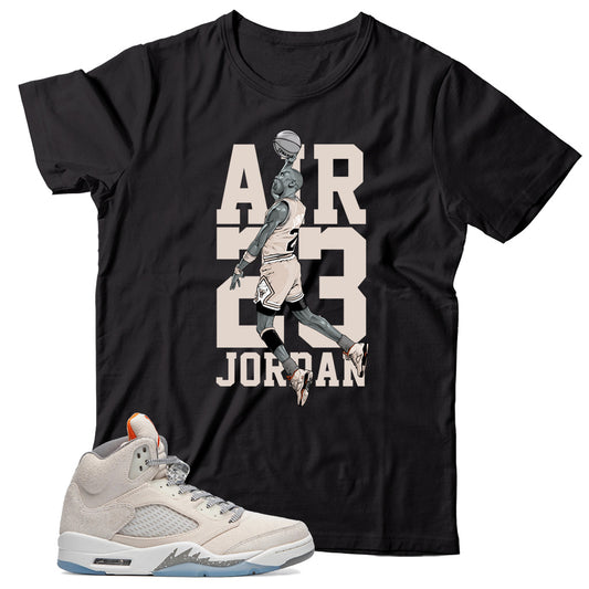 MJ T-Shirt Match Jordan 5 Craft Light Orewood Brown