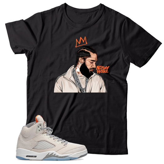 Nipsey T-Shirt Match Jordan 5 Craft Light Orewood Brown