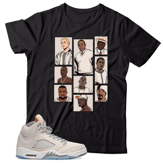 Rap T-Shirt Match Jordan 5 Craft Light Orewood Brown