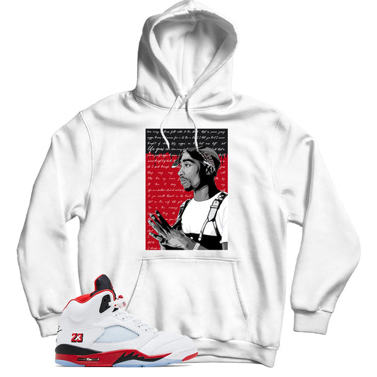 Jordan 5 Fire Red Black Tongue Hoodie