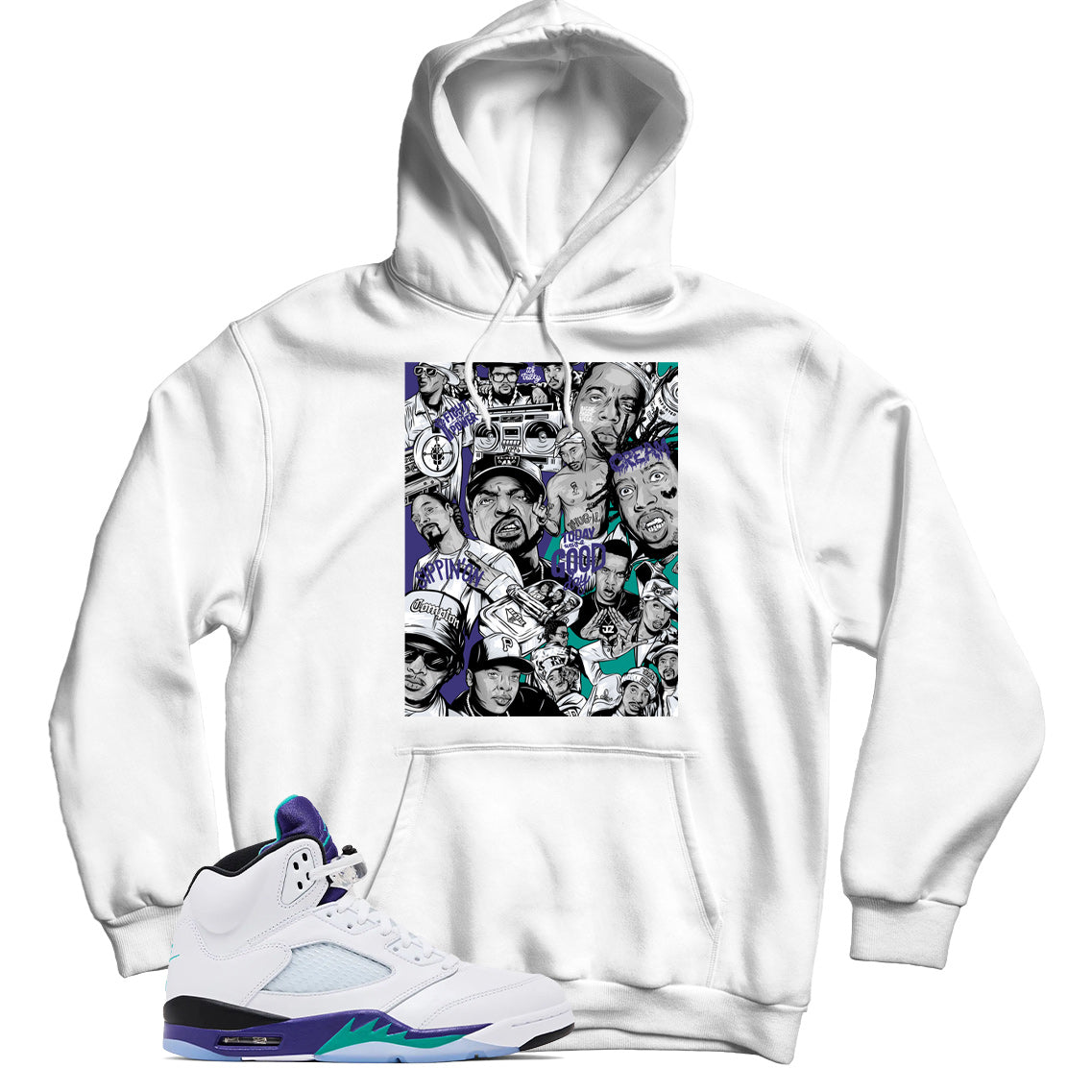 jordan 5 grape hoodie