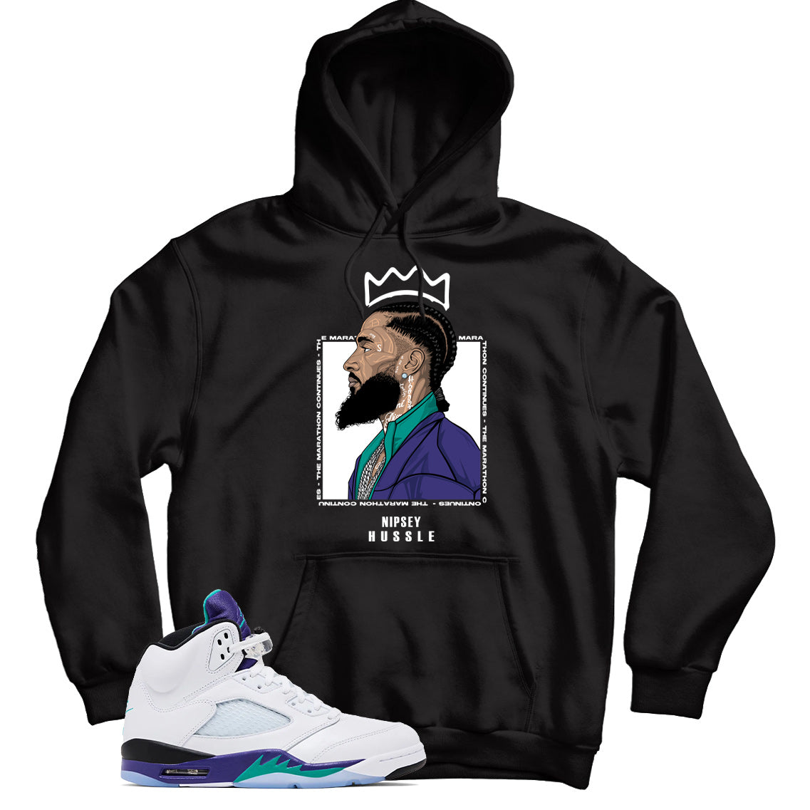 Jordan 5 Grape Hoodie