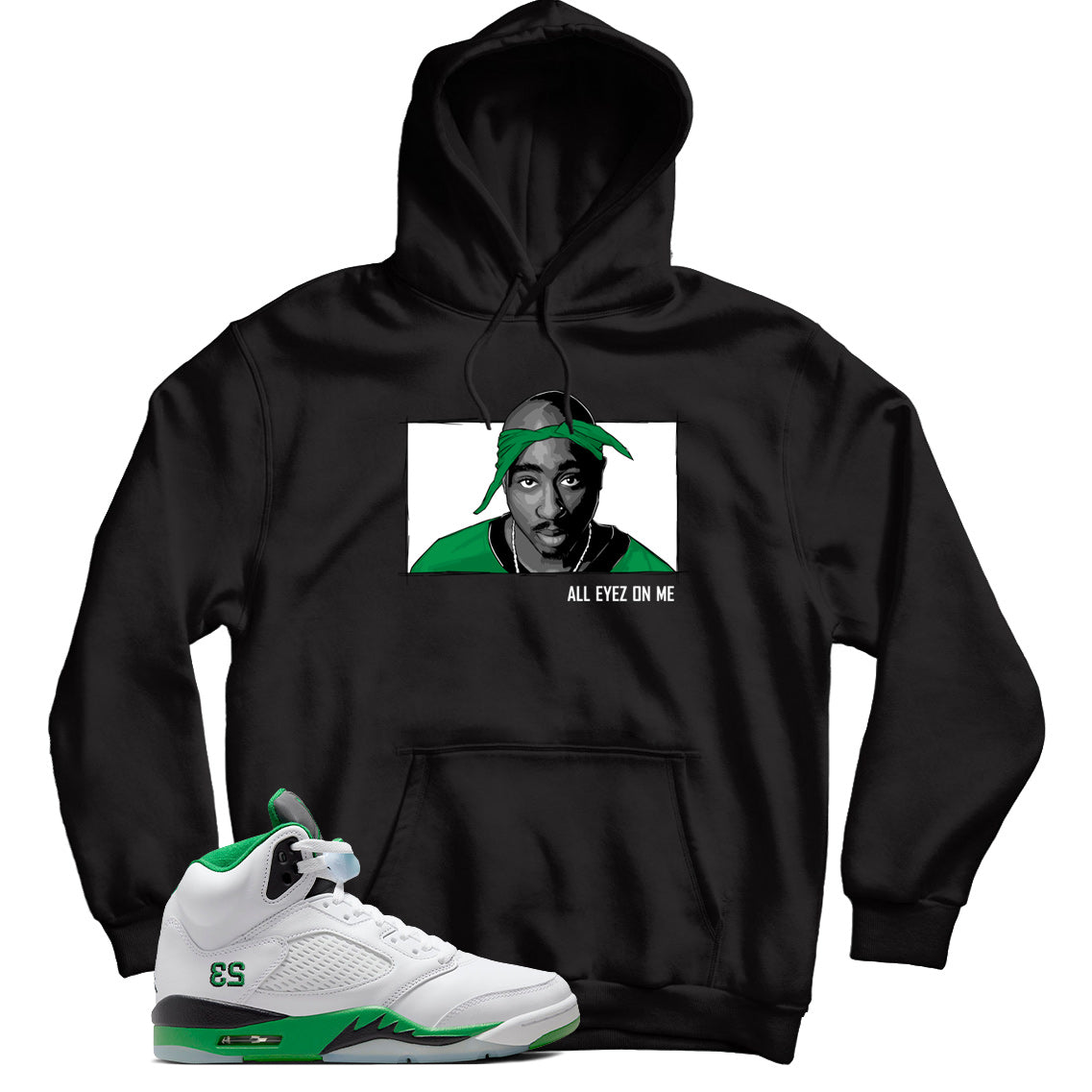 Jordan 5 Lucky Green hoodie