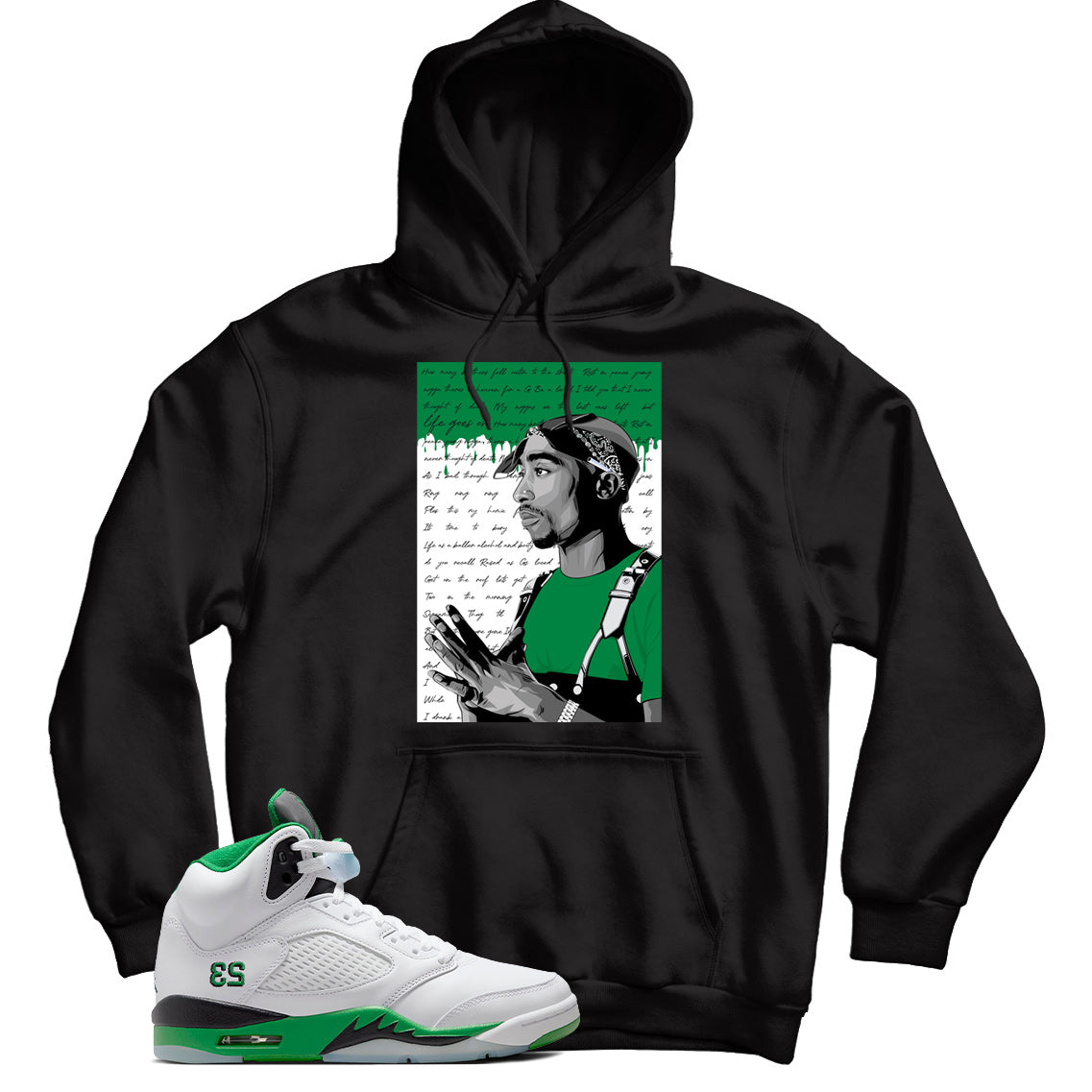 Jordan 5 Lucky Green hoodie