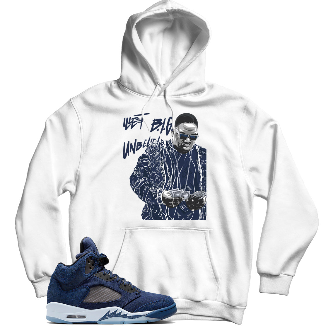 Hoodie Match Jordan 5 Midnight Navy