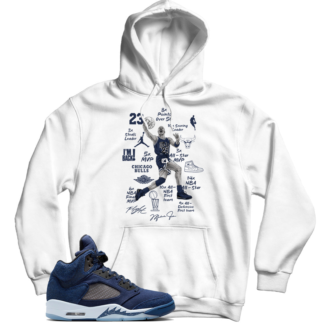 Jordan 5 Midnight Navy hoodie